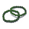 Natural TaiWan Jade Bead Stretch Bracelets BJEW-K212-B-019-4