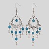 Tibetan Style Alloy Natural & Synthetic Mixed Stone Chandelier Earrings EJEW-JE01892-2
