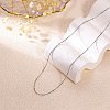 2MM 304 Stainless Steel Satellite Chain Necklaces for Women Men NJEW-F351-02P-1