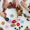 10Pcs 10 Colors Silk Cloth Flower DIY-NB0011-03-5