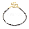 Polyester Cord Braided Bracelet Makings MAK-Z003-01G-12-1