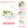 Lily of the Valley Glass Conntctor Charms PALLOY-TAC0098-3