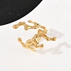 304 Stainless Steel Cuff Open Rings for Women RJEW-H255-01G-08-2