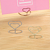 12Pcs 3 Colors Carbon Steel Place Card Holders AJEW-LP0010-25-3