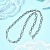 304 Stainless Steel Cross Link Chain Necklaces for Women Men NJEW-JN05431-02-1