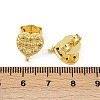 Brass Micro Pave Clear Cubic Zirconia Stud Earring Findings KK-S530-01G-G-3