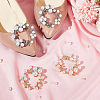 4Pcs 2 Colors Wreath Plastic Imitation Pearl Shoe Decoration AJEW-PH0011-48-5