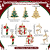 8Pcs 4 Styles Brass Pendants KK-BBC0015-37-2