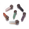 Natural & Synthetic Mixed Stone Big Pointed Pendants G-K296-C-1