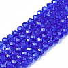 Electroplate Glass Beads Strands EGLA-A034-T4mm-B27-4
