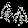 1Pair Brass Rhinestone Wedding Dress Decoration Accessories FIND-GF0006-54-1