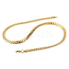 304 Stainless Steel Twist Chain Necklaces for Women NJEW-G140-08A-G-2