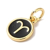 Real 18K Gold Plated Brass Enamel Charms KK-L216-001G-J01-2