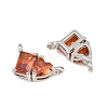 Brass Pave Cubic Zirconia Charms CU-CBA6A75-04P-11-2
