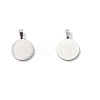 304 Stainless Steel with White Shell Pendants STAS-G268-01Y-P-4
