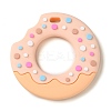 Donut Food Grade Eco-Friendly Silicone Focal Beads SIL-Q023-01C-1