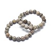 Natural Maifanite/Maifan Stone Bead Stretch Bracelets X-BJEW-K212-B-044-6