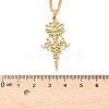 304 Stainless Steel Hollow Cut Yoga Om Lotus Flower Pendant Necklaces NJEW-Z073-02G-06-5