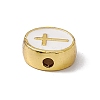 Real 18K Gold Plated Brass Enamel Beads KK-F814-04G-M-2