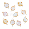 10Pcs 5 Colors Brass Pave Cubic Zirconia Connector Charms KK-DC0002-65-1