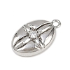 Brass Pave Clear Cubic Zirconia Pendants LS-KK-L238-27P-2