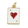 Brass Enamel Pendants KK-D409-28G-1