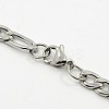 Tarnish Resistant Figaro Chain Necklace for Men LS-NJEW-F027-03-7mm-3