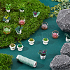 26Pcs 16 Styles Resin Flower Potting Display Ornaments DJEW-GF0001-67-4