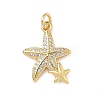 Brass Micro Pave Cubic Zirconia Pendants KK-D426-25B-G-1