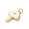 Autumn Theme Rack Plating Brass Cubic Zirconia Pendants KK-Z056-32G-02-2