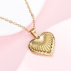 Heart 304 Stainless Steel Pendant Necklaces NJEW-H059-18G-1