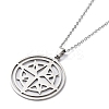 201 Stainless Steel Star Pendant Necklace with Cable Chains NJEW-Q317-03P-2