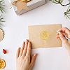 Plastic Self Adhesive Gold Foil Embossed Stickers DIY-WH0575-063-5