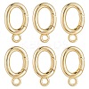 6Pcs Brass Spring Gate Rings FIND-SC0010-94-1