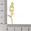 Rose Flower for Valentine's Day Real 18K Gold Plated Rack Plating Brass Micro Pave Cubic Zirconia Pendants KK-R153-01B-G-3