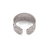 Non-Tarnish 304 Stainless Steel Heart Wrap Open Cuff Ring for Women RJEW-G285-06P-3