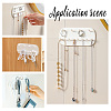 12-Hook Mini HIPS & PVC Wall-Mounted Jewelry Hanging Display Rack FIND-WH0145-64-6