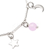 Stainless Steel and Natural & Dyed Malaysia Jade Charm Bracelets BJEW-JB12418-01-3