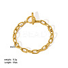 European Style 304 Stainless Steel Cable Chains Bracelet for Women HM2215-15-1