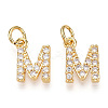 Brass Micro Pave Clear Cubic Zirconia Charms KK-ZX025-07M-1