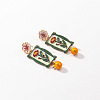 Alloy & Enamel Stud Dangle Earrings for Women WG66E5A-01-2