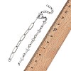 304 Stainless Steel Paperclip Chain and Cross Link Chain Bracelet Making AJEW-JB01642-4