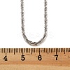 Brass Sterling Silver Chains Necklaces for Women NJEW-D302-25P-5