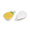 Fruit Alloy Enamel Charms PALLOY-S058-01P-19-1