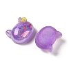 Glitter Plated Animal Resin Cabochons RESI-H163-10A-2