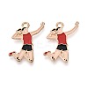 Alloy & Enamel Pendants ENAM-T021-48G-1