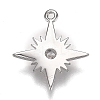 Eco-Friendly Brass Micro Pave Clear Cubic Zirconia Pendants ZIRC-H106-02P-2