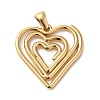 Golden Plated 304 Stainless Steel Pendants STAS-L272-004G-02-1