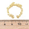 Brass Micro Pave Clear Cubic Zirconia Cuff Rings for Women RJEW-G345-02G-5