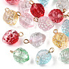 Transparent Spray Painted Glass Pendants GLAA-CJC0014-01-1